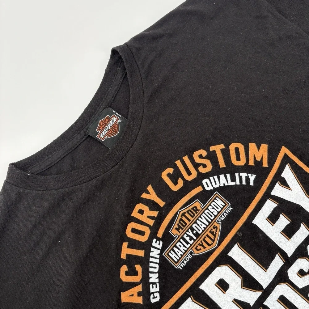 Harley Davidson CAJUN Lafayette LA Black T-Shirt 2022 Fleur-De-Lis - Size XL‎